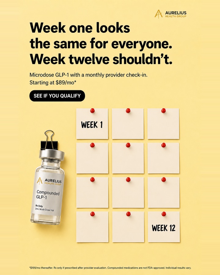 Aurelius ad: Week one looks the same for everyone. Week twelve shouldn’t.